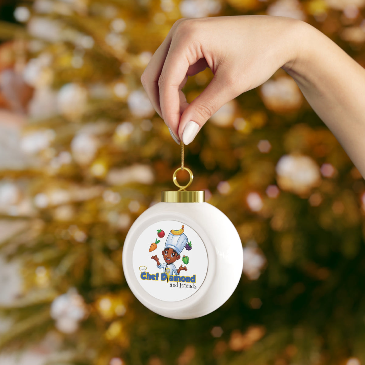 Chef Diamond and Friends Christmas Ball Ornament