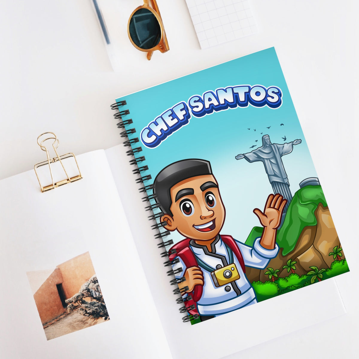 Chef Santos Spiral Notebook - Ruled Line