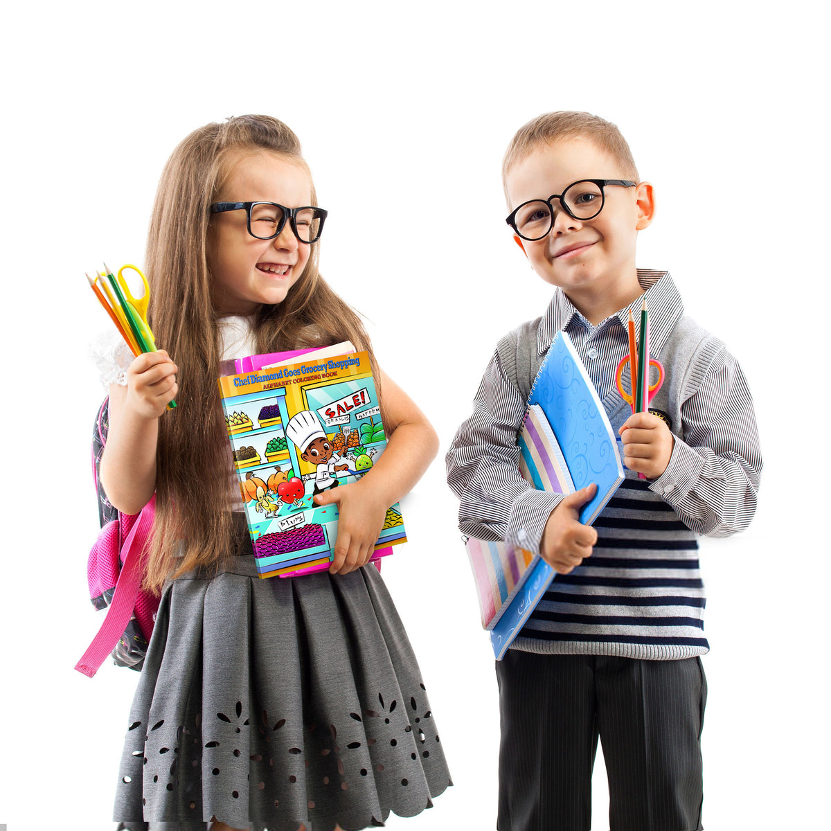 Chef Diamond Goes Grocery Shopping Coloring Book
