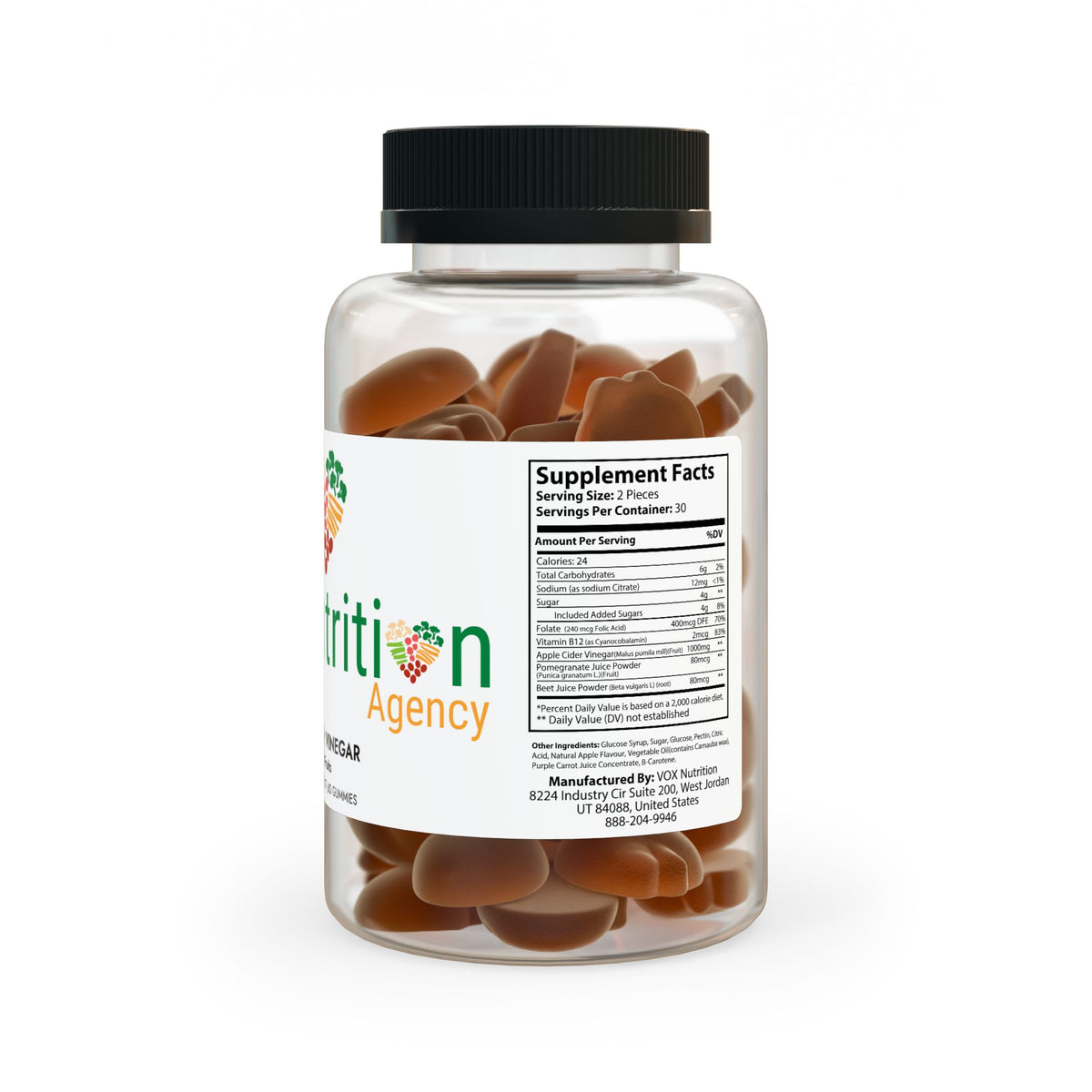 Apple Cider Vinegar Gummies (60 Gummies)