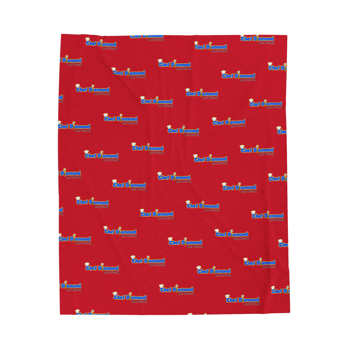 Chef Diamond and Friends Plush Red Blanket