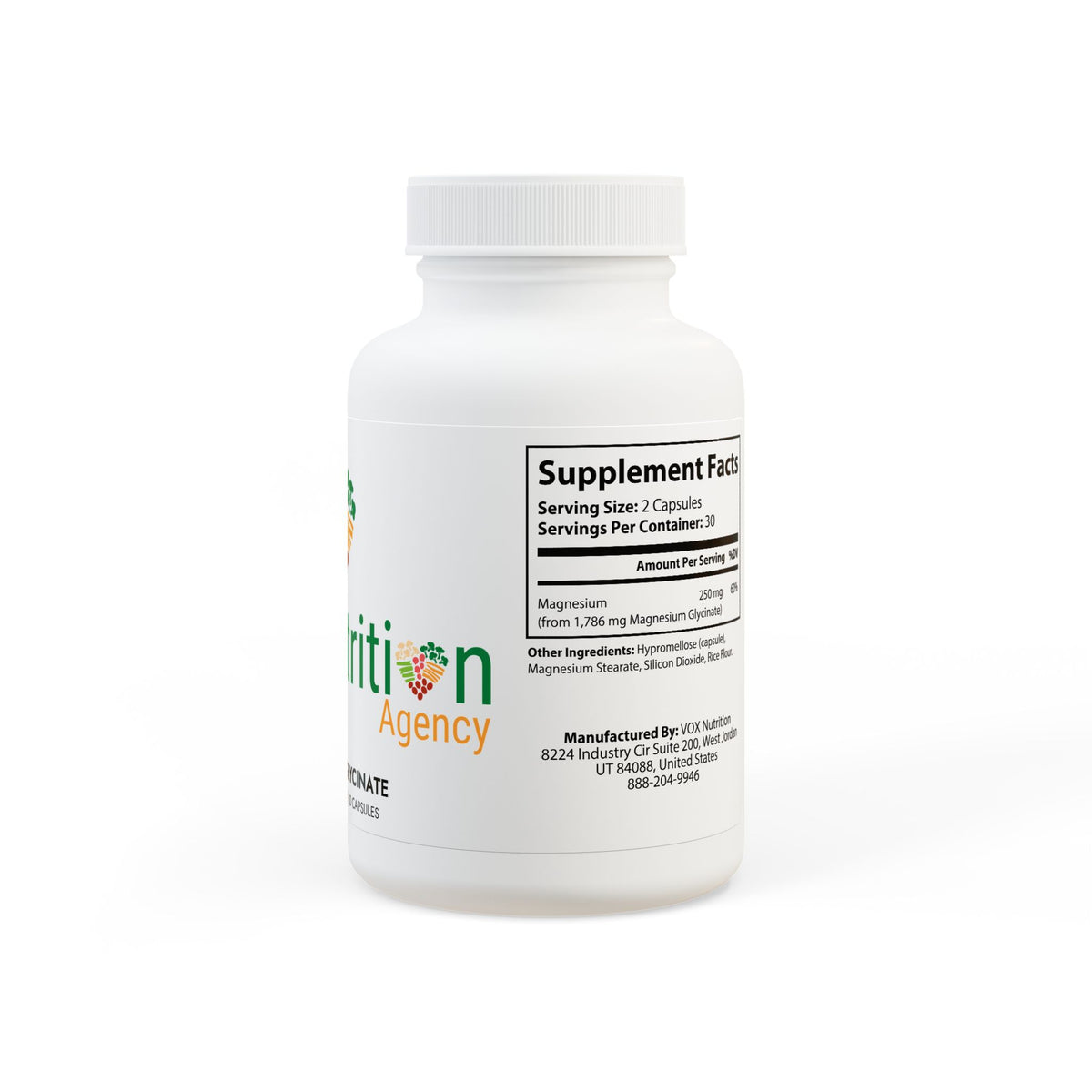 Magnesium Glycinate Supplement (60 Capsules)