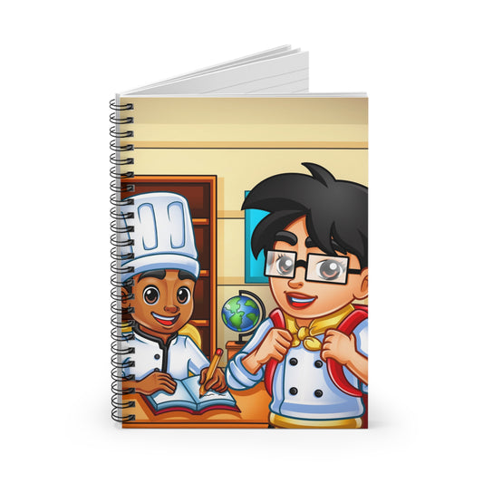 Chef Diamond and Chef Lily - Spiral Notebook - Ruled Line