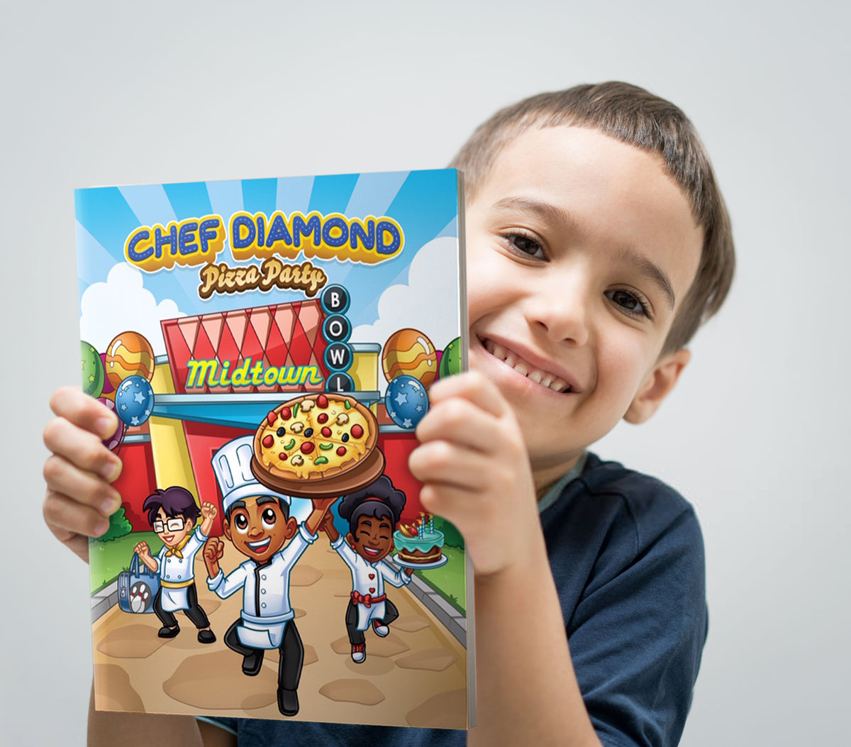 Chef Diamond Pizza Party Coloring Book
